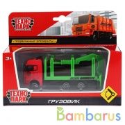 Модель "Технопарк" металл. МУСОРОВОЗ/ЛЕСОВОЗ 12см, подв. элем., в ассорт. в русс. кор. в кор.2*72шт | фото №0