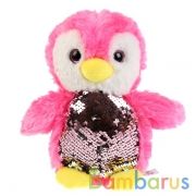 Игрушка мягкая пингвин с пайетками розовый, 20см, без чипа, в пак. Мульти-пульти в кор.75шт | фото №0