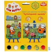 Набор д/дет тв-ва ТРИ КОТА роспись холстов по контуру, 2 шт, 10х15 см MultiArt в кор.2*24шт | фото №0