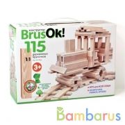 КОНСТРУКТОР ДЕРЕВЯННЫЙ BRUSOК! 115 ЭЛ в кор.6шт | фото №0