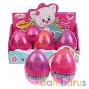 ПУПС ТМ Карапуз Машенька 12см, пластиковые глаза, в ассорт. в яйце в дисплее уп-6шт в кор.12уп | фото №0