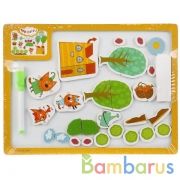 Игрушка дер. "Буратино" "Три кота", доска для рис.с набором На ферме, термопленка в кор.60шт | фото №0