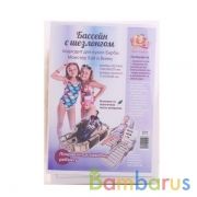 КОНСТРУКТОР "БАССЕЙН С ШЕЗЛОНГОМ ДЛЯ БОЛЬШИХ КУКОЛ"  в кор.36шт | фото №0