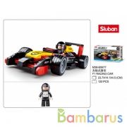 Конструктор пласт. машина с фигуркой, 120дет. в русс. кор. в кор.72шт | фото №0