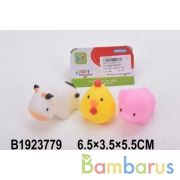 Игрушка пластизоль для ванной, звери в ассорт. 669-001J в пак. в кор.2*96шт | фото №0