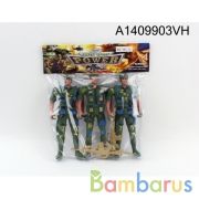 Набор из 3-х солдатиков 161-5 в пак. в кор.2*180наб | фото №0