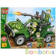 Конструктор "Город мастеров" армия: военное багги, с фигурками, 293дет. в русс. кор. в кор.2*18шт | фото №0