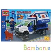 ГАЗ конструктор газ некст патруль с собакой, с фигуркой, 84дет. в кор. "Город мастеров" в кор.2*18шт | фото №0