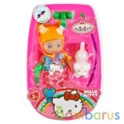 КУКЛА "КАРАПУЗ" HELLO KITTY 12СМ, БЕЗ ЗВУКА, С ВАННОЧКОЙ И АКСЕСС., В АССОРТ. В БЛИСТЕРЕ в кор.84шт | фото №0