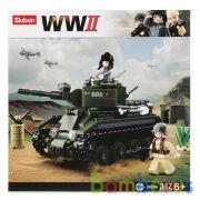 Конструктор пласт. танк с фигурками, в ассорт. 347дет. в русс. кор. в кор.32шт | фото №0
