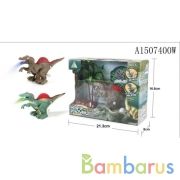 Заводная игрушка динозавр, со светом, с аксесс., в ассорт. в кор. в кор.2*36шт | фото №0