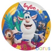 Тарелки бумажные БУБА набор из 6 шт, 18 см Товары для праздника в кор.96наб | фото №0