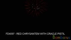 FD4097 RED CHRYSANTHEM WITH CRACKLE PISTIL | фото №0