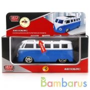 АВТОБУС "ТЕХНОПАРК" МЕТАЛЛ ИНЕРЦ. 12,5СМ, СВЕТ+ЗВУК В РУСС. КОР. в кор.2*24шт | фото №0
