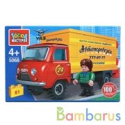 Конструктор "Город мастеров" уаз кунг, с фигуркой, 61дет. в русс. кор. в кор.80шт | фото №0