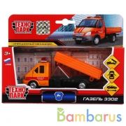 Машина металл газель 3302 САМОСВАЛ авар., 12 см, двери, баг., инерц., кор. Технопарк в кор.2*24шт | фото №0