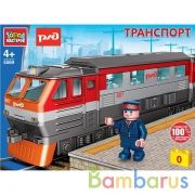 РЖД конструктор ТЕПЛОВОЗ РЖД, 120 дет. Город мастеров в кор.2*8шт | фото №0