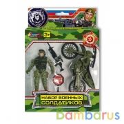 Набор солдатиков с оружием, МОТОЦИКЛ, кор.16*22*4см ИГРАЕМ ВМЕСТЕ в кор.2*72шт | фото №0