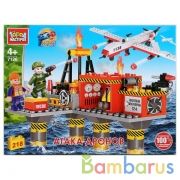 Конструктор "Город мастеров" атака дрона на нефтебазу, с фигурками, 218дет. в русс. кор. в кор.2*8шт | фото №0