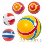 МЯЧ Д. 125ММ СЕРИЯ "КРУЖОЧКИ" РУЧНОЕ ОКРАШ. в кор.25шт | фото №0