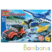 Конструктор "Город мастеров" погоня на самолете, с фигурками, 167дет. в русс. кор. в кор.80шт | фото №0