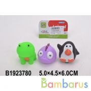 Игрушка пластизоль для ванной, звери в ассорт. 669-001Q в сетке в кор.2*120шт | фото №0