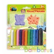 Набор пластилина Синий ТРАКТОР с формочками, 12 цв., блистер, синий трактор MultiArt в кор.4*30шт | фото №0