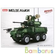 Конструктор пласт. танк с фигурками, 382дет. в русс. кор. в кор.16шт | фото №0