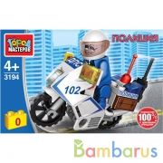 Конструктор ПОЛИЦЕЙСКИЙ на мотоцикле, 31 дет. Город мастеров в кор.2*40шт | фото №0