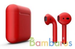 Беспроводные наушники Apple AirPods 2 Color (без беспроводной зарядки чехла) Красный | фото №0