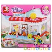 Конструктор пласт. супермаркет с фигурками, 289дет. в русс. кор. 33*28*6см в кор.16шт | фото №0