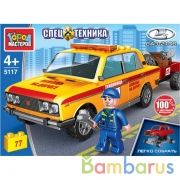 LADA конструктор lada-2106: ПОМОЩЬ на дороге, 77 дет. (легко собрать) Город мастеров в кор.80шт | фото №0