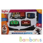 Железная дорога БУБА длина пути 145, кор.26*16*3,5см ИГРАЕМ ВМЕСТЕ в кор.2*72шт | фото №0