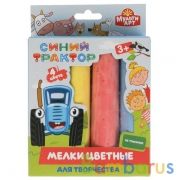 Мелки цветные для творчества Синий ТРАКТОР асфальтовые, 4 цв MultiArt в кор.48шт | фото №0