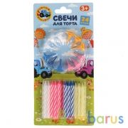 Свечи для торта Синий ТРАКТОР 24 шт, блистер Товары для праздника в кор.12*24наб | фото №0