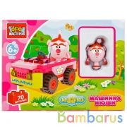 КОНСТРУКТОР "ГОРОД МАСТЕРОВ" СМЕШАРИКИ "МАШИНКА НЮШИ" С ФИГУРКОЙ В РУСС. КОР. в кор.64шт | фото №0