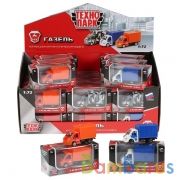 МАШИНА "ТЕХНОПАРК" МЕТАЛЛ. ГАЗЕЛЬ, 1:72, В АССОРТ. В КОР. В ДИСПЛЕЕ (РУСС. УП.) УП-36ШТ в кор.2*4уп | фото №0