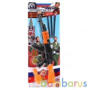 Автомат стреляет пулями с присосками на карт. 50,7*19*2см Играем вместе в кор.2*48шт | фото №0