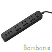 Удлинитель Xiaomi Mi Power Strip (3 розетки 3 USB) XMCXB01QM Black | фото №0