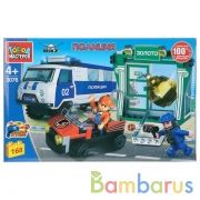 Конструктор "Город мастеров" уаз: ограбление банка, с фигурками, 168дет. в русс. кор. в кор.80шт | фото №0