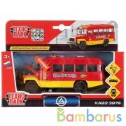 МОДЕЛЬ "ТЕХНОПАРК" МЕТАЛЛ. ИНЕРЦ. КАВЗ ИГРУШКИ, ОТКРЫВ. ДВЕРИ, КАПОТ, СВЕТ+ЗВУК В КОР. в кор.2*24шт | фото №0