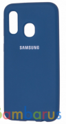 Чехол силиконовый Silicon Cover FULL для Samsung A40 (Синий) | фото №0