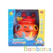 ИГРУШКА РАЗВИВАЮЩ. "ПОЮЩИЙ ГОРШОЧЕК" СВЕТ+ЗВУК, С ЛОГИЧ. КУБИКАМИ 0915 В КОР.23*23*15СМ в кор.2*12шт | фото №0