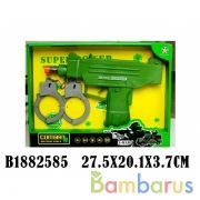 Набор оружия (пистолет+наручники) на бат. свет+звук+вибро HY9003-5 в кор. в кор.2*60шт | фото №0