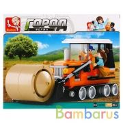 КОНСТРУКТОР ПЛАСТ. ЭКСКАВАТОР С ФИГУРКАМИ, 165ДЕТ. В РУСС. КОР. 28*23*5СМ в кор.32шт | фото №0