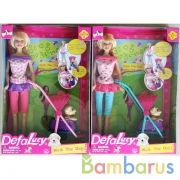 Кукла с коляской и собачкой, в ассорт. в кор. в кор.24шт | фото №0