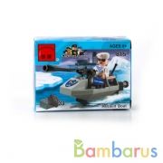 КОНСТРУКТОР ПЛАСТ. ВОЕННО-МОРСКОЙ КАТЕР С ФИГУРКОЙ, 33ДЕТ. В КОР. 10*5*7СМ в кор.300шт (Р) | фото №0