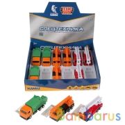 Машина металл Камаз спецтехника 12см., инерц., откр. двери, в дисплее Технопарк уп-12шт в кор2*4уп | фото №0