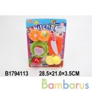 Набор овощей и фруктов для резки C788-2 на карт. в кор.2*108шт | фото №0