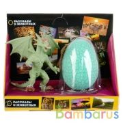 Игрушка пластизоль Играем Вместе Зеленый дракон 10см, с яйцом в кор. в кор.2*36шт | фото №0